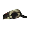 thumbnail image 1 of Daiia Classical Rose Crown Skull Pattern Sport Sun Visor Hats Visor Cap Adjustable Empty Top Baseball Cap Cotton Ball Caps for Women and Men, 1 of 7