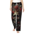 thumbnail image 1 of Daiia Classical Rose Crown Skull Women's Sleep Pant with Pockets and Drawstring,Pajama Pants-Medium, 1 of 9
