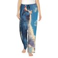 thumbnail image 1 of Daiia Clear Sky Blue Cat Women's Sleep Pant with Pockets and Drawstring,Pajama Pants-Large, 1 of 9