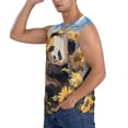 thumbnail image 1 of Daiia Clear Sky Cute Sunflower Panda Printed Men's Tank Tops,Casual Soft Sleeveless Gym Muscle Shirts Bodybuilding Tee-Medium, 1 of 8