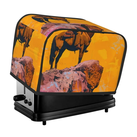 Daiia Cliff Western Cowboy Pattern 2 slice Toaster Cover, Toaster Appliance Dust-proof Cover For Kitchen Small Appliance Dust Cover and Fingerprint Protection