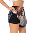 thumbnail image 1 of Daiia Cloud Red And Blue Dragon Pattern Women's 2 in 1 Running Shorts - Lightweight Athletic Workout Gym Yoga Shorts Liner with Phone Pockets-Medium, 1 of 7