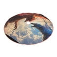 thumbnail image 1 of Daiia Cloud Red And Blue Dragon Drawing Merry Christmas Tree Skirt , Xmas Large Lace-up Tree Skirt, Santa Snowflakes Rustic Home Decorations New Year Party Farmhouse Decor-30", 1 of 7