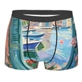 thumbnail image 1 of Daiia Coastal Cat By The Window Men's Underwear Boxer Briefs, Cotton Stretch Moisture-Wicking Underwear-X-Large, 1 of 9