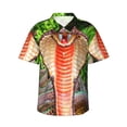 thumbnail image 1 of Daiia Cobra Snake Hawaiian Shirt for Men Gentle Cotton Regular Short Sleeve Casual-3X-Large, 1 of 9