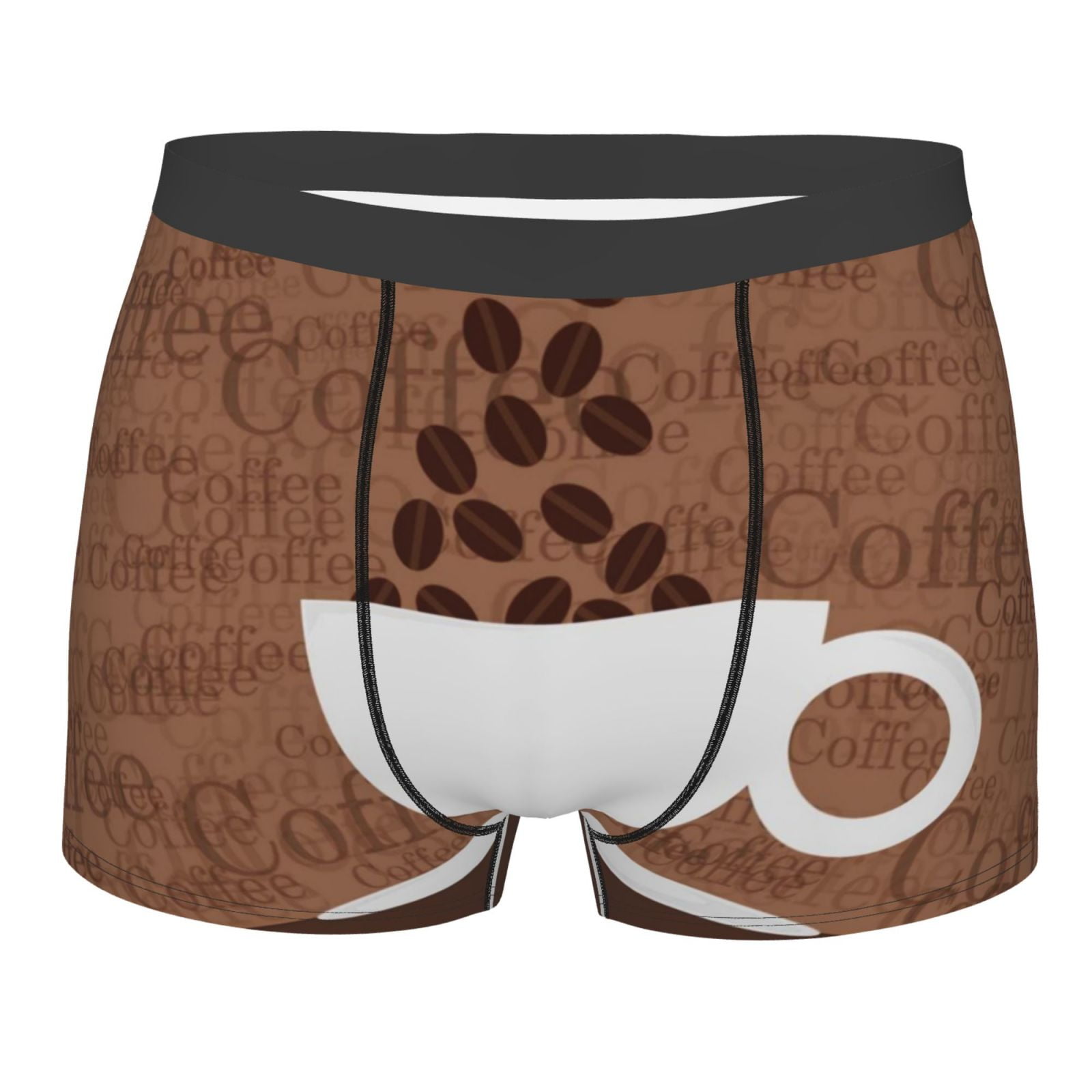 Daiia Coffee Cafe Cup Men's Underwear Boxer Briefs, Cotton Stretch