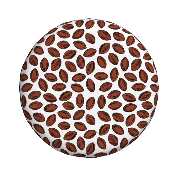 Daiia Coffee Rugby Tire Covers , Travel Trailer Camper Truck SUV Motorhome Waterproof Wheel Cover, Sun Rain Snow Protector-15 inch