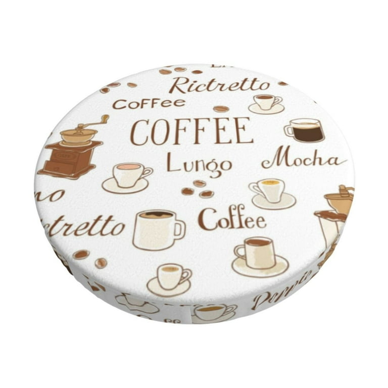 Daiia Coffee Stool Covers Round,Round Bar Stool Covers Waterproof