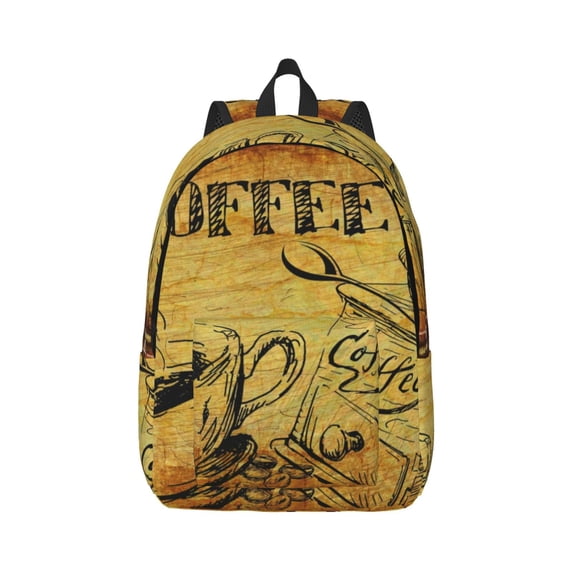 Daiia Coffee Vintage Vintage Canvas Backpack for Men and Women ,Hiking Backpack,Travel Laptop Bag for School,Large Capacity Backpack