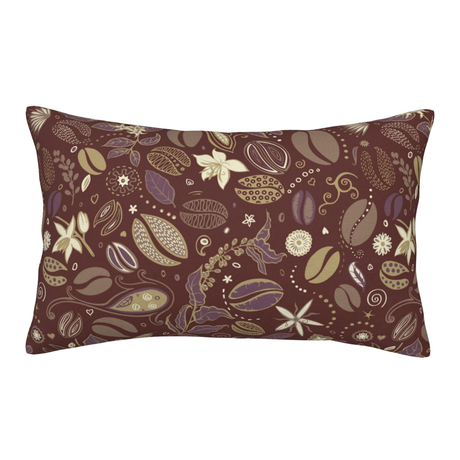 Daiia Coffee and Flowers Bedding Waterproof Pillow Protector Zippered ...