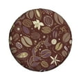 thumbnail image 1 of Daiia Coffee and Flowers Tire Covers , Travel Trailer Camper Truck SUV Motorhome Waterproof Wheel Cover, Sun Rain Snow Protector-17 inch, 1 of 9