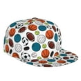 thumbnail image 1 of Daiia Color Balls print Flat Bill Hats Flat Brim Trucker Cap Baseball Cap Adjustable Classic Low Profile Hat Unconstructed Plain Cap, 1 of 9