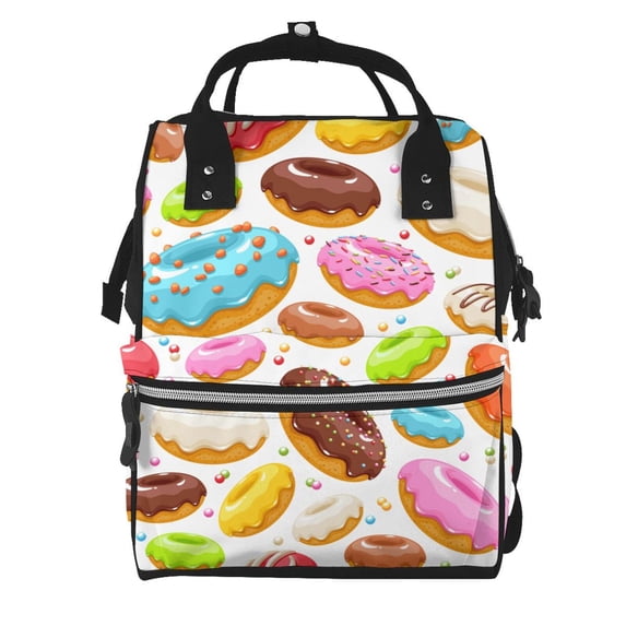 Daiia Color Donut Large Capacity Baby Bag Waterproof Stylish Diaper Bag Mummy Backpack Adjustable Straps Diaper BagBaby Essentials Bag