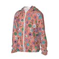thumbnail image 1 of Daiia Color Flowers UPF 50+ Sun Protection Hoodie Jacket Lightweight Long Sleeve Sun Shirt for Women Men with Pocket Hiking Outdoor-X-Large, 1 of 7
