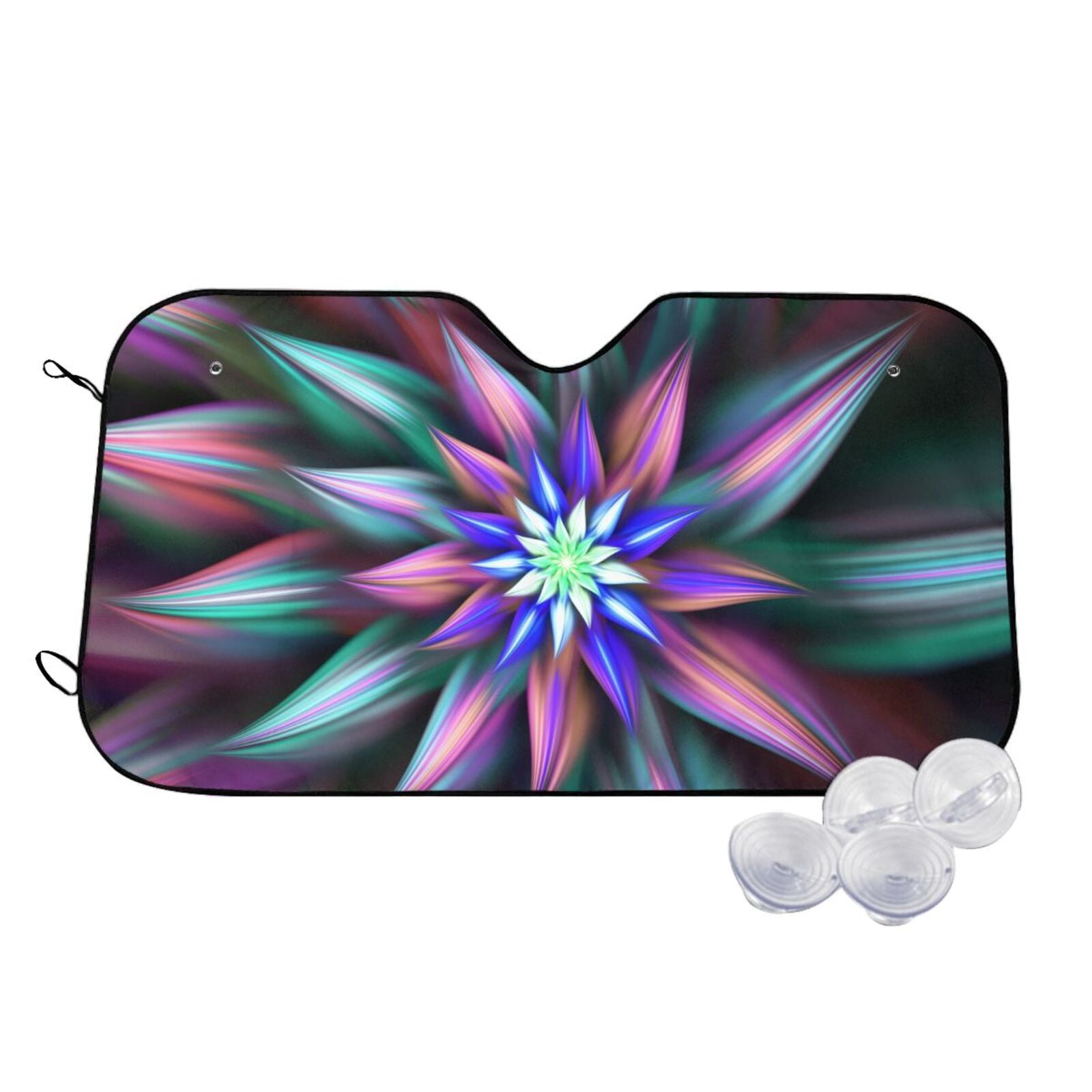 Daiia Colored Abstract Windshield Sun Shade for Car SUV Truck (Small ...