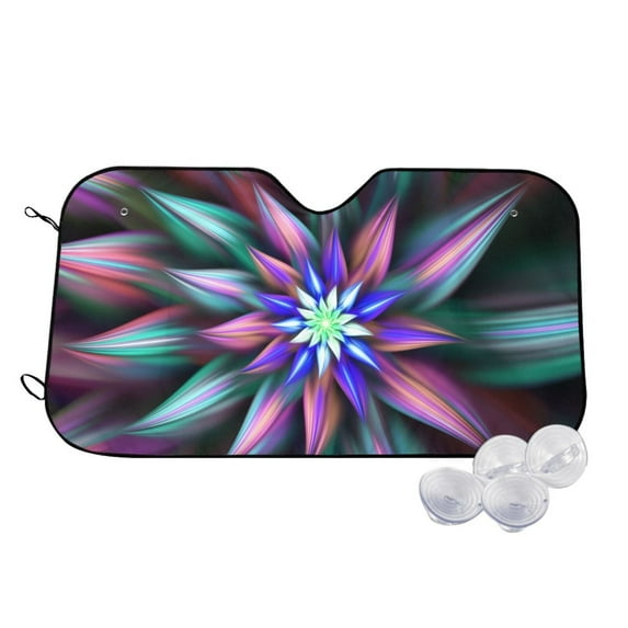 Daiia Colored Abstract Windshield Sun Shade for Car SUV Truck (Small ), Car Sun Shade Windshield, Car Shades for Front Windows, Sunshade for Car Windshield