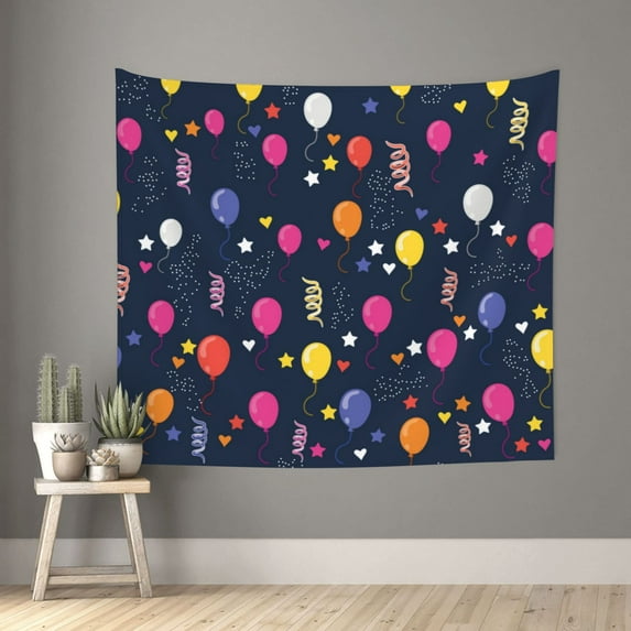 Daiia Colored Balloons Pattern Tapestry 60x51 Inches Wall Hanging Tapestry Artistic Wall Hanging Bedroom Wall Decor Living Room Tapestry Dorm Room Decor