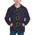 thumbnail image 1 of Daiia Colored Hearts for Boys Fashion Hoodies & Sweatshirts with Kangaroo Pocket,Hooded Sweatshirt for Kid, Breathable& Moisture Wicking-Medium, 1 of 6