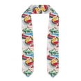 thumbnail image 1 of Daiia Colorful Abstract Bumper Cars Pattern Graduation Shawl Stole – Satin Graduation Stole Academic Stole Non-Slip Design-Flattened, 1 of 7