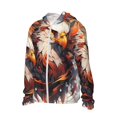 thumbnail image 1 of Daiia Colorful Abstract Eagle UPF 50+ Sun Protection Hoodie Jacket Lightweight Long Sleeve Sun Shirt for Women Men with Pocket Hiking Outdoor-XX-Large, 1 of 7