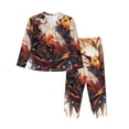 thumbnail image 1 of Daiia Colorful Abstract Eagle for Women's Long-Sleeved Pajama Set – Soft & Comfortable Sleepwear Button-Up Pajamas Cozy Lounge Wear-Medium, 1 of 7