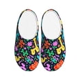 thumbnail image 1 of Daiia Colorful Air Balloons1 Print Women’s Fuzzy Slippers Memory Foam Lightweight House Shoes Cozy Loafer Flannel House Shoes-44/45, 1 of 7