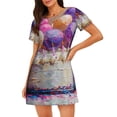 thumbnail image 1 of Daiia Colorful Balloon Cake Celebration Print Women's Nightshirt Soft Nightgowns for Women Short Sleeve dress Short-sleeved Sleepwear, 1 of 6