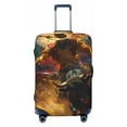 thumbnail image 1 of Daiia Colorful Bull Western Man Luggage Cover, Thickened Washable Travel Luggage Covers, Elastic Unique Baggage Covers for 18-20 inch Luggage-Large, 1 of 9