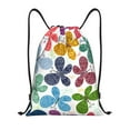 thumbnail image 1 of Daiia Colorful Butterflies Pattern Drawstring Backpack, Gym Bag, Lightweight Backpack, Water-Resistant Bag Travel Sports Backpack, Fitness Bag, Yoga Bag-Small, 1 of 6