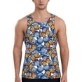 thumbnail image 1 of Daiia Colorful Butterfly1 Printed Men's Quick Dry Fit Muscle Tank Top Slim-Fit Tank Workout Tank Top Lightweight Sports Tank Top-XX-Large, 1 of 7