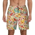 thumbnail image 1 of Daiia Colorful Chicken Mens Swim Trunks Swim Shorts Quick Dry Swim Shorts with Mesh Lining Pockets-XX-Large, 1 of 9