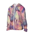 thumbnail image 1 of Daiia Colorful Cloud White Horse UPF 50+ Sun Protection Hoodie Jacket Lightweight Long Sleeve Sun Shirt for Women Men with Pocket Hiking Outdoor-X-Large, 1 of 7