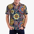 thumbnail image 1 of Daiia Colorful Compasses Pattern Men’s Polo Shirts,Solid Deck Shirt,Classic Fit, Breathable Cotton Polo for Casual and Sport Wear-4X-Large, 1 of 7