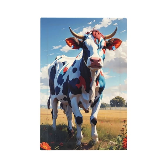 Daiia Colorful Cow Pasture Pattern Decorator Wall Plate Child Safe Outlet Cover, Switch and Outlet Covers,Size 1-Gang 5.0" x3.0" , Polycarbonate Thermoplastic-Style V