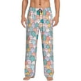 thumbnail image 1 of Daiia Colorful Cute Pig Men's Sleep Pant with Pockets and Drawstring,Pajama Pants-Large, 1 of 9