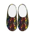 thumbnail image 1 of Daiia Colorful Dreamcatcher Print Women’s Fuzzy Slippers Memory Foam Lightweight House Shoes Cozy Loafer Flannel House Shoes-35/36, 1 of 7