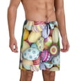 thumbnail image 1 of Daiia Colorful Easter Eggs Mens Woven Stretch Pajama Short,Short Pajama Pants-Large, 1 of 9