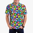 thumbnail image 1 of Daiia Colorful Easter Eggs1 Pattern Men’s Polo Shirts,Solid Deck Shirt,Classic Fit, Breathable Cotton Polo for Casual and Sport Wear-XX-Large, 1 of 7