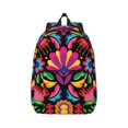 thumbnail image 1 of Daiia Colorful Floral Embroidery Mexican Vintage Canvas Backpack for Men and Women ,Hiking Backpack,Travel Laptop Bag for School,Large Capacity Backpack, 1 of 8
