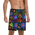 thumbnail image 1 of Daiia Colorful Floral Mens Woven Stretch Pajama Short,Short Pajama Pants-X-Large, 1 of 9