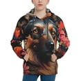 thumbnail image 1 of Daiia Colorful Flower German Shepherd for Boys Fashion Hoodies & Sweatshirts with Kangaroo Pocket,Hooded Sweatshirt for Kid, Breathable& Moisture Wicking-X-Large, 1 of 6