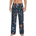 thumbnail image 1 of Daiia Colorful Flowers Men's Sleep Pant with Pockets and Drawstring,Pajama Pants-Small, 1 of 9