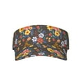 thumbnail image 1 of Daiia Colorful Flowers with Butterfly Pattern Sport Sun Visor Hats Visor Cap Adjustable Empty Top Baseball Cap Cotton Ball Caps for Women and Men, 1 of 8