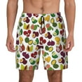 thumbnail image 1 of Daiia Colorful Fruits Mens Swim Trunks Swim Shorts Quick Dry Swim Shorts with Mesh Lining Pockets-XX-Large, 1 of 9