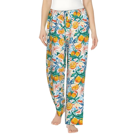 Daiia Colorful Fruits Women's Sleep Pant with Pockets and Drawstring,Pajama Pants-XX-Large