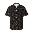 thumbnail image 1 of Daiia Colorful Game Controller Hawaiian Shirt for Men Gentle Cotton Regular Short Sleeve Casual-Large, 1 of 9