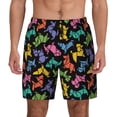 thumbnail image 1 of Daiia Colorful Geometric Dog Mens Swim Trunks Swim Shorts Quick Dry Swim Shorts with Mesh Lining Pockets-Large, 1 of 9