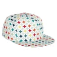 thumbnail image 1 of Daiia Colorful Geometric print Flat Bill Hats Flat Brim Trucker Cap Baseball Cap Adjustable Classic Low Profile Hat Unconstructed Plain Cap, 1 of 9
