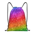 thumbnail image 1 of Daiia Colorful Glitter Pattern Drawstring Backpack, Gym Bag, Lightweight Backpack, Water-Resistant Bag Travel Sports Backpack, Fitness Bag, Yoga Bag-Small, 1 of 6