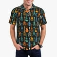 thumbnail image 1 of Daiia Colorful Guitar Pattern Men’s Polo Shirts,Solid Deck Shirt,Classic Fit, Breathable Cotton Polo for Casual and Sport Wear-Large, 1 of 7